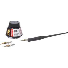 Speedball Calligraphy Collector's Kit - 4 Pen Holders, 8 Nibs, 3 Inks, Pen Cleaner, and Speedball Textbook