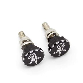 FXCNC Racing Pair 6mm Aluminum Motorcycles 6mm Flat License Screw Bolt Screw Nut for Suzuki GSXR1300 Hayabusa