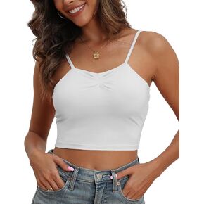 Crop Tank Tops for Women Y2k Summer Sexy Cute Trendy Going Out Backless Sweetheart Neckline Basic Tees