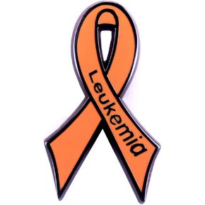 Leukemia Awareness Ribbon Enamel Pin Orange Ribbon Collar Pin Leukemia Awareness Lapel Pin Brooch Clothing Bag Decoration Showing Support for Leukemia