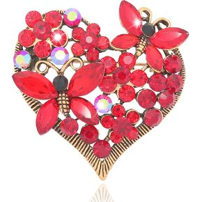 Heart Shape Rhinestone Brooch Crystal Love Brooches for Women Pin Wedding Fashion Brooches Jewelry,Women Gift