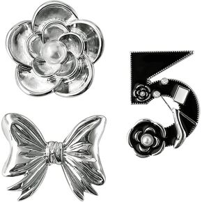 Celebrity Designer Inspired Fashion Statement Enamel Mini Lapel Costume Brooch Pin Set for Women