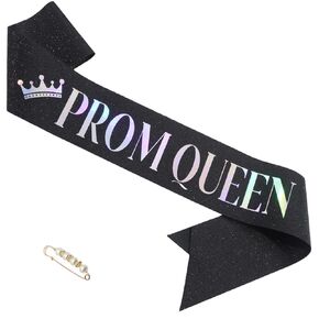 Prom King and Queen Sash with Pear Pin - Graduation Accessories (1pcs, Prom King)