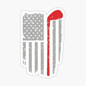 US American Flag Golf Sticker | Vinyl | Decal for Car Bumper, Window, Laptop, Water Bottle, Books Etc |Waterproof| 5"