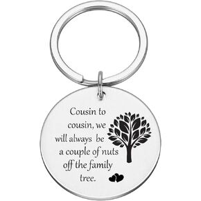 Cousins Key Ring/Keychain- Cousins Gift - Cousin Nuts Family Tree - Funny Cousin Gift - Cousin -Favorite Cousin Gift #K22