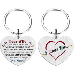 ABNTY Wife Gifts - Keychain for Wife – Meaningful Gift from Husband for Anniversary, Birthday, Christmas, or Valentine’s Day