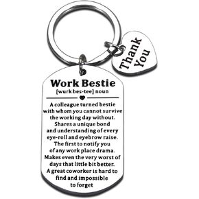 Coworker Valentine Gifts, Work Besties Gifts for Women, Valentines Day Gifts for Coworker, Coworker Leaving Gifts for Women, Coworker Birthday Gifts for Women, Goodbye Gifts for Coworker Keychain