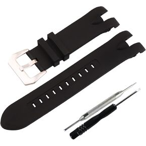 26mm Men's Rubber Watch band for Invicta Venom 6117 17878 17877 17879 Women's silicone watch strap Outdoor Sports wristband chain buckle