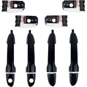 Exterior & Interior Door Handle Compatible with 2005-2009 Spectra5, 2004-2009 Spectra Set of 8