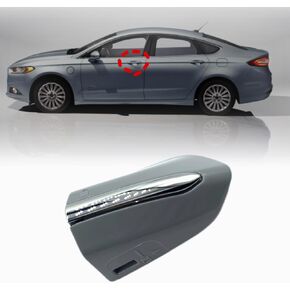 Door Handle Key Bezel Cover Cap Front Left Exterior Compatible with Ford Fusion 2013-2020 | Edge 2015-2020 DS7Z 54218A15-DC (Grey)