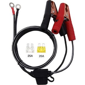 6 أقدام / 1.8 متر 14 AWG طرف تمديد سلك مع مشبك بطارية 12 فولت/ 24 فولت مشبك بطارية لرشاش عاكس عالي الطاقة، والقارب، وبطارية RV، ومضخة هواء والمزيد