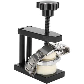 Manual Rotarys Watch Capping Machine, Screw Type Watch Crystal Front Back Case Cover Press Tool, with 12 Dies Pressing Repair Kit Tool