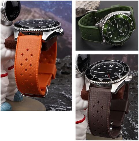 Rubber Watch Strap 20mm 22mm Quick Release Tropical Style Universal Rubber Watch Band Replacement band Strap for Men Women in Saudi Arabia