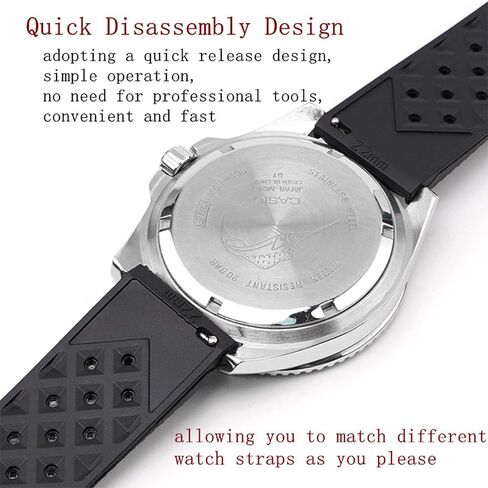 Rubber Watch Strap 20mm 22mm Quick Release Tropical Style Universal Rubber Watch Band Replacement band Strap for Men Women in Saudi Arabia