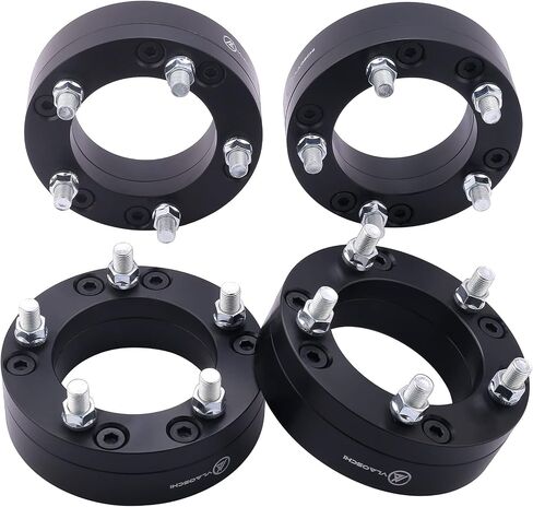 VLAOSCHI Black Forged 6x5.5 to 5x5.5 Wheel Adapters 2 Inch with 14x1.5 Studs Compatible with Chevy-GMC-Toyota 6 Lug to 5 Adapter (5x139.7 Rims on 6x139.7 Truck) - Pack of 4 in Kuwait