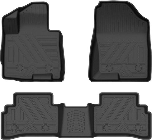 سجادات أرضية تناسب Hyundai for Tucson 2020-2023 (ليست للهجين)، سجادات مضادة للانزلاق عديمة الرائحة لجميع الأحوال الجوية باللون الأسود، مجموعة كاملة للصف الأول والثاني (5 مقاعد) in Kuwait