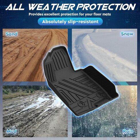 سجادات أرضية تناسب Hyundai for Tucson 2020-2023 (ليست للهجين)، سجادات مضادة للانزلاق عديمة الرائحة لجميع الأحوال الجوية باللون الأسود، مجموعة كاملة للصف الأول والثاني (5 مقاعد) in Kuwait