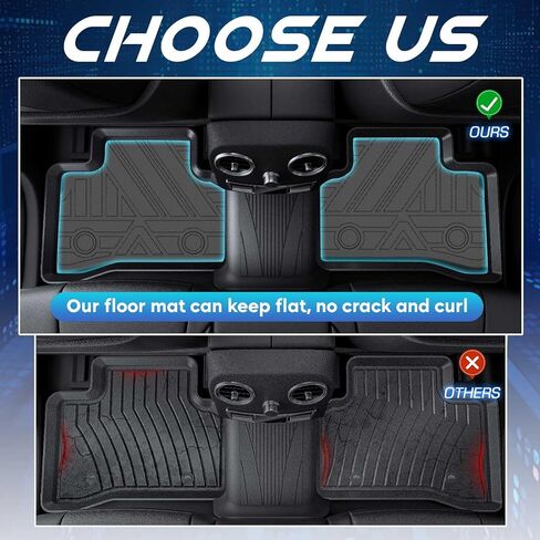 سجادات أرضية تناسب Hyundai for Tucson 2020-2023 (ليست للهجين)، سجادات مضادة للانزلاق عديمة الرائحة لجميع الأحوال الجوية باللون الأسود، مجموعة كاملة للصف الأول والثاني (5 مقاعد) in Kuwait