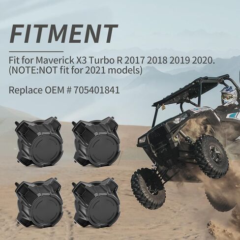 PSLER Maverick X3 أغطية محور العجلة المركزية للإطارات، أغطية غطاء حافة مركز الغبار لملحقات Maverick X3 Turbo R 2017-2020 استبدال OEM # 705401841 4 قطعة in Kuwait