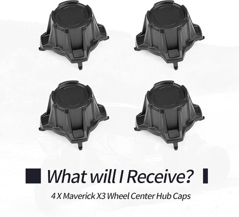 PSLER Maverick X3 أغطية محور العجلة المركزية للإطارات، أغطية غطاء حافة مركز الغبار لملحقات Maverick X3 Turbo R 2017-2020 استبدال OEM # 705401841 4 قطعة in Kuwait