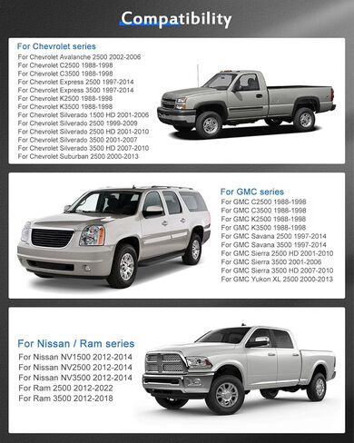ECCPP 8x6.5 إلى 8x180 محولات العجلات 1.5 بوصة 8 عروة مناسبة لسيارة شيفروليه سيلفرادو 3500 HD 2007-2010 لسيارة GMC Sierra 2500 HD 2001-2010 مع مسامير 14x1.5 تجويف مركزي 117 مم - 4 قطع in Saudi Arabia