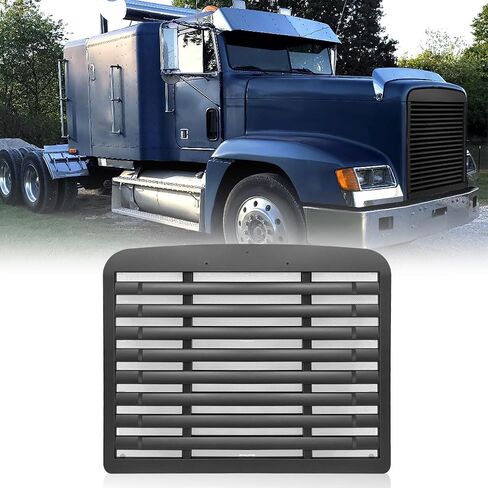 Front Black Grille With Bug Screen Compatible With 1990-2020 Freightliner FL 112 120 in Kuwait