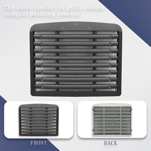 Front Black Grille With Bug Screen Compatible With 1990-2020 Freightliner FL 112 120 in Kuwait