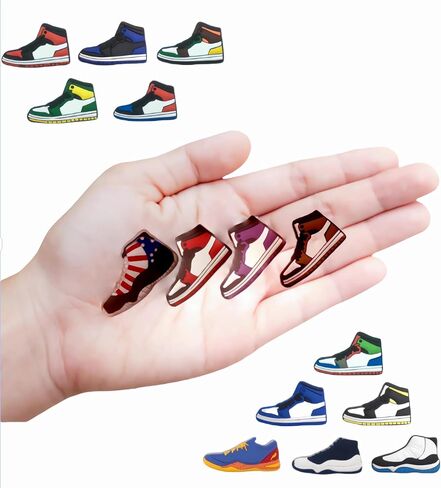 AMINDAJ 15PCS Sports Shoe Charms Clog Basketball Shoe Charms Decorations Bracelet Wristband Decorations Shoe Charms Accessories Party Gifts in Saudi Arabia