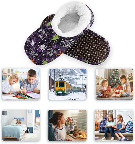 Kids Boys Girls Slippers Soft Memory Foam Indoor Toddler House Slipper Non Slip Spa Travel Household Shoes for Winter Home Bedroom Leopard Dinosaurs in Saudi Arabia