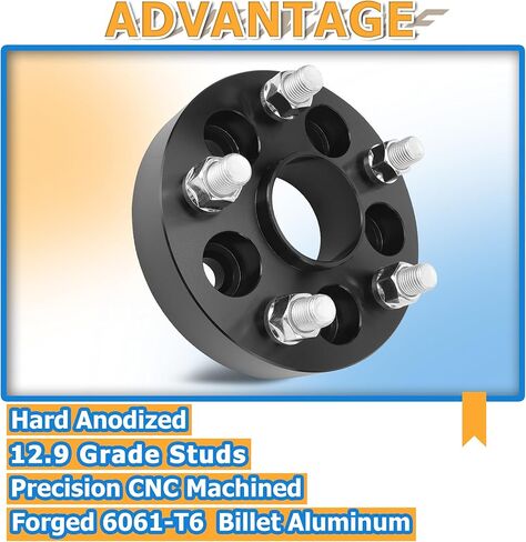 YIZBAP 4 قطع 5 × 100 إلى 5 × 112 محولات عجلة، 1.25 بوصة 5 × 100 مم إلى 5 × 112 مم محولات عجلة مركزية 57.1 مم مع مسافة خيط M14x1.5 in Kuwait