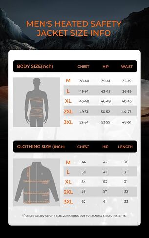 Heated Safety Jacket for Men with Battery, Class 3 Hi-Vis Waterproof Safety Coat with 3M Reflective Tape in Saudi Arabia