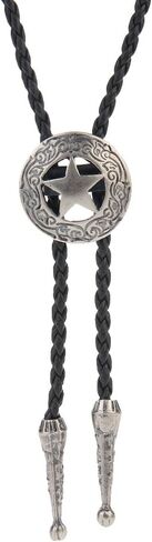 COOLLA Bolo tie- Handmade Star Western Cowboy Black Vintage Turquoise Pendant for Women,Men in Saudi Arabia