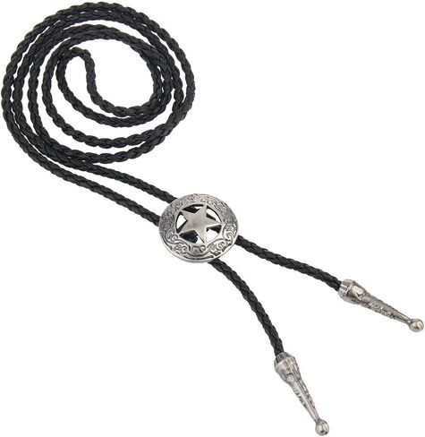 COOLLA Bolo tie- Handmade Star Western Cowboy Black Vintage Turquoise Pendant for Women,Men in Saudi Arabia