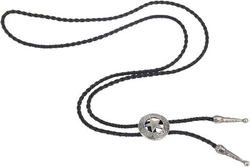 COOLLA Bolo tie- Handmade Star Western Cowboy Black Vintage Turquoise Pendant for Women,Men in Saudi Arabia
