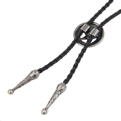 COOLLA Bolo tie- Handmade Star Western Cowboy Black Vintage Turquoise Pendant for Women,Men in Saudi Arabia