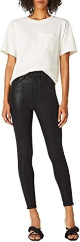 HUDSON جينز سنترفولد إكستريم هاي رايز نحيف للغاية باللون الأسود اللامع للغاية باللون الأسود اللامع 28 28 in Kuwait