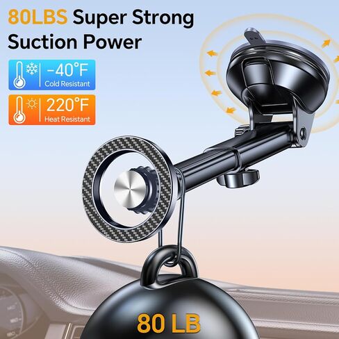 for MagSafe Car Mount【 Windshield + Vent + Dash 】 Magnetic Phone Holder for Car Phone Holder Mount Cell Phone Holders for Your Car Truck Suction Car Phone Mount for iPhone 16 Pro Max 15 14 13 12 Plus in Kuwait