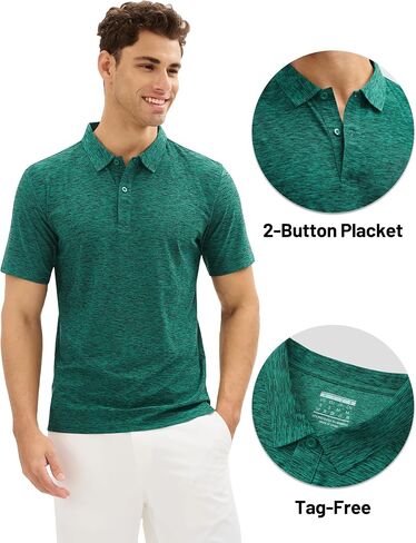 MAGCOMSEN Mens Polo Shirts Dry Fit Golf Shirts Moisture Wicking Athletic Workout Golf Polo Tees Casual Collared Shirt in Saudi Arabia