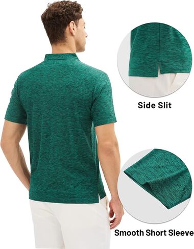 MAGCOMSEN Mens Polo Shirts Dry Fit Golf Shirts Moisture Wicking Athletic Workout Golf Polo Tees Casual Collared Shirt in Saudi Arabia