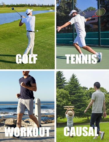 MAGCOMSEN Mens Polo Shirts Dry Fit Golf Shirts Moisture Wicking Athletic Workout Golf Polo Tees Casual Collared Shirt in Saudi Arabia