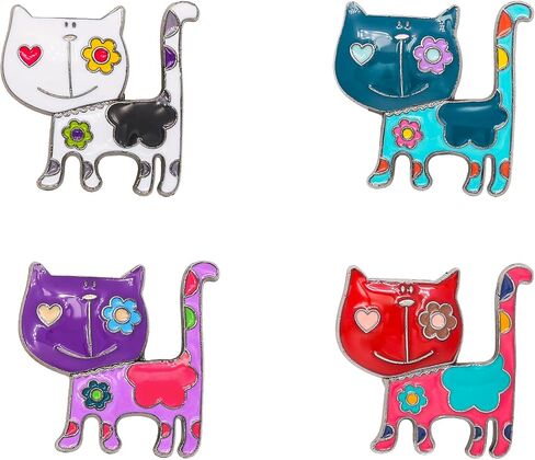 4PCS Cartoon Brooch Pins for Women Gift Enamel Backpack Decoration Gifts in Saudi Arabia
