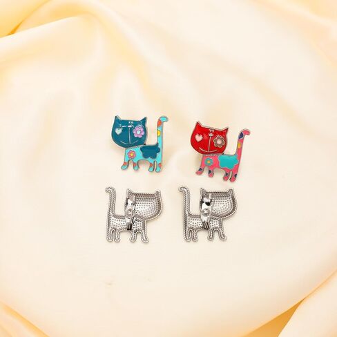 4PCS Cartoon Brooch Pins for Women Gift Enamel Backpack Decoration Gifts in Saudi Arabia