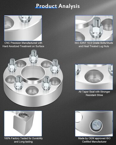 ECCPP 4 قطع 5 فواصل عجلات العروة 5x4.5 إلى 5x4.5 12x1.5 64.1 مم 1.5 بوصة فضية متوافقة مع 2006-2019 لفواصل العجلات المدنية 2012-2015 لفواصل العجلات Crosstour 1997-2019 لفواصل العجلات CR-V in Saudi Arabia