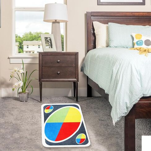 UNO Card Bathroom Rug, Character Rugs 2x3 Non Slip Washable Bedroom Rug, Cool Rugs for Living Room Funny Trippy Rugs for Bedroom Fun Unique Absorbent Rugs for Bathroom Shower Bedroom Floor Decor in Saudi Arabia