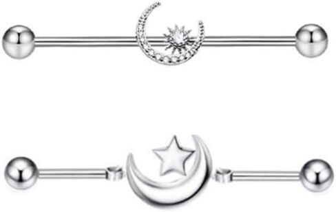 DATOA الصناعية الحديد القرط الفولاذ المقاوم للصدأ الغضروف اللولب وأقراط تشيكوسلوفاكيا القضبان الصناعية ثقب المجوهرات للنساء الرجال in Kuwait