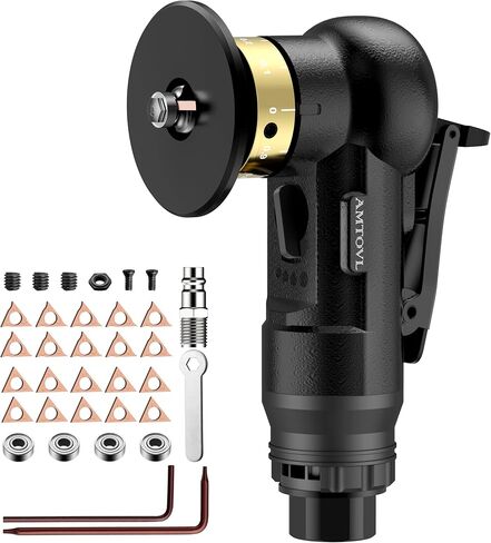AMTOVL Air Chamfer Tool, Mini Pneumatic Chamfering Machine, 30000 RPM Pneumatic Chamfering Tool, 45 Degree Air Beveling Machine with 1/4 Inch Air Inlet for Metal, Wood, Acrylic Deburring and Trimming in Saudi Arabia