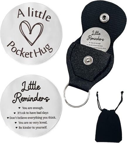 Pocket Hug Token Little Reminders Keychain Self Care Gift Mental Health Inspirational Sobriety Present in Saudi Arabia