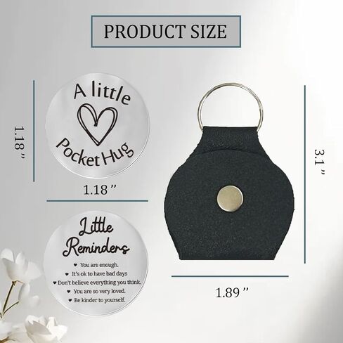 Pocket Hug Token Little Reminders Keychain Self Care Gift Mental Health Inspirational Sobriety Present in Saudi Arabia