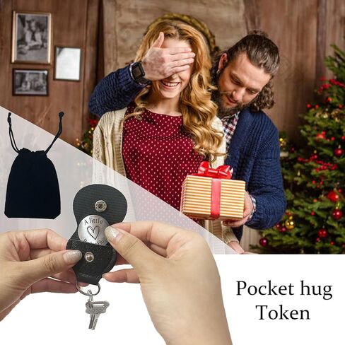 Pocket Hug Token Little Reminders Keychain Self Care Gift Mental Health Inspirational Sobriety Present in Saudi Arabia