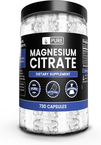 Pure Original Ingredients Magnesium Citrate (365 Capsules) No Magnesium Or Rice Fillers, Always Pure, Lab Verified in Kuwait